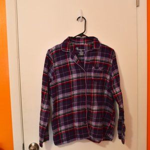 Purple plaid Croft & Barrow long sleeve top
